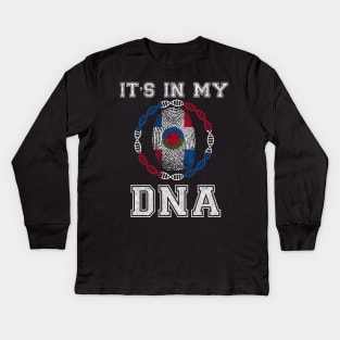 Dominican Republic  It's In My DNA - Gift for Dominican From Dominican Republic Kids Long Sleeve T-Shirt